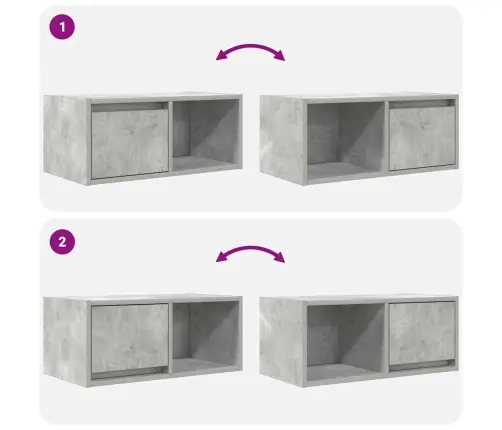 Seina Telerikapid, 2 Tk, Betoonhall, 60X31X25,5 cm Tehispuit