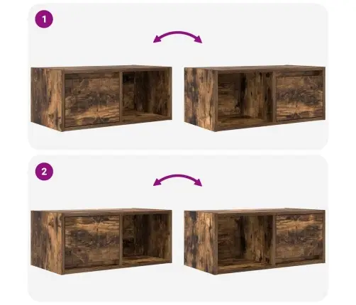 Tv Skapīši, 2 Gab., 60X31X25,5 Cm, Inženierijas Koks Vidaxl