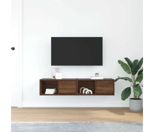 Tv Skapīši, 2 Gab., Brūna Ozola, 60X31X25,5Cm Inženierijas Koks Vidaxl