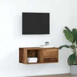Tv Skapītis, Veca Koka, 60X31X25,5 Cm, Inženierijas Koks Vidaxl