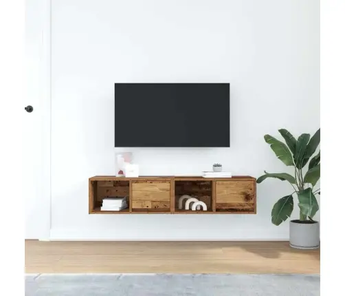 Tv Skapīši, 2 Gab., Veca Koka, 60X31X25,5 Cm, Inženierijas Koks Vidaxl