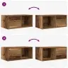 Tv Skapīši, 2 Gab., Veca Koka, 60X31X25,5 Cm, Inženierijas Koks Vidaxl