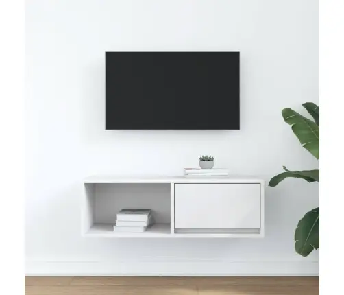 Tv Skapītis, Balts, 80X31X25,5 Cm, Inženierijas Koks Vidaxl