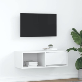 Tv Skapītis, Balts, 80X31X25,5 Cm, Inženierijas Koks Vidaxl