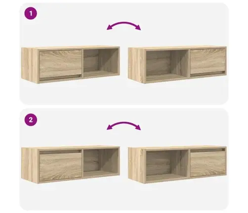 Tv Skapīši, 2 Gab., Ozolkoka, 80X31X25,5 Cm, Inženierijas Koks Vidaxl