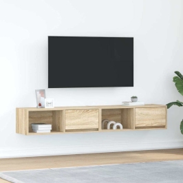 Tv Skapīši, 2 Gab., Ozolkoka, 80X31X25,5 Cm, Inženierijas Koks Vidaxl