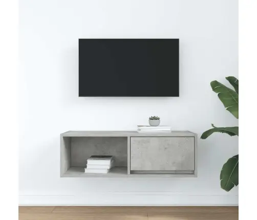 Tv Skapītis, Betonpelēks, 80X31X25,5 Cm, Inženierijas Koks Vidaxl