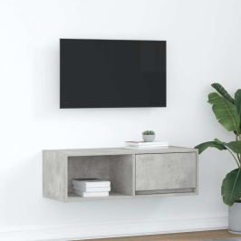 Tv Skapītis, Betonpelēks, 80X31X25,5 Cm, Inženierijas Koks Vidaxl