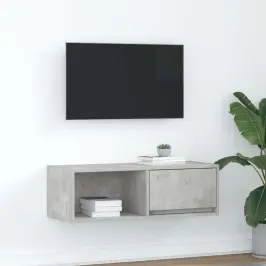Tv Skapītis, Betonpelēks, 80X31X25,5 Cm, Inženierijas Koks Vidaxl