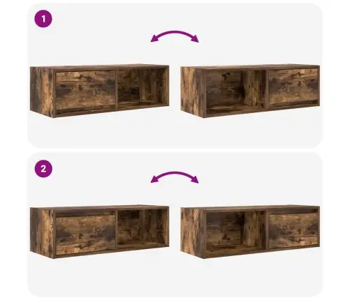 Tv Skapīši, 2 Gab., 80X31X25,5 Cm, Inženierijas Koks Vidaxl