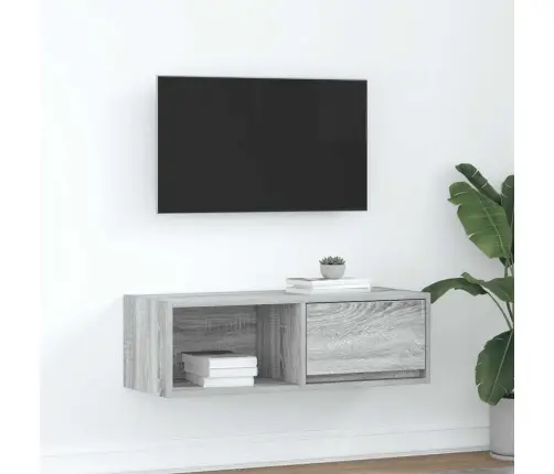 Telerikapp, Hall Sonoma Tamm, 80X31X25,5 cm Tehispuit