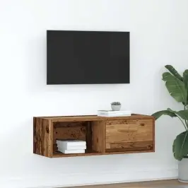 Tv Skapītis, Veca Koka, 80X31X25,5 Cm, Inženierijas Koks Vidaxl