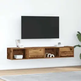 Tv Skapīši, 2 Gab., Veca Koka, 80X31X25,5 Cm, Inženierijas Koks Vidaxl