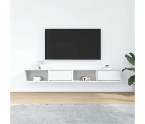 Tv Skapīši, 2 Gab., Balti, 100X31X25,5 Cm, Inženierijas Koks Vidaxl