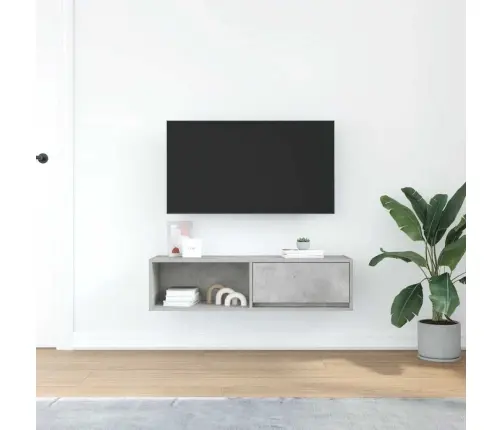 Tv Skapītis, Betona Pelēks, 100X31X25,5 Cm, Inženierijas Koks Vidaxl