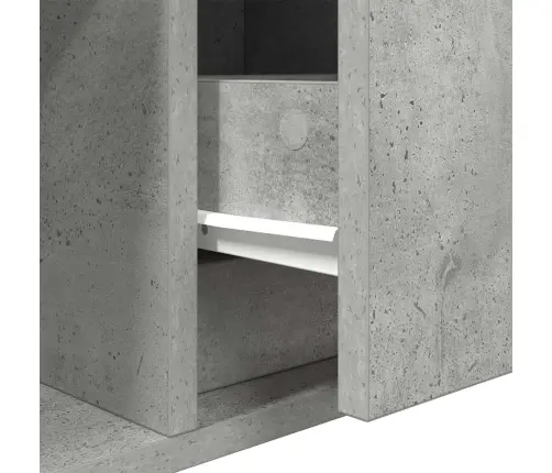 Tv Skapītis, Betona Pelēks, 100X31X25,5 Cm, Inženierijas Koks Vidaxl