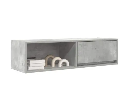 Tv Skapītis, Betona Pelēks, 100X31X25,5 Cm, Inženierijas Koks Vidaxl