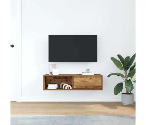 Tv Skapītis, Veca Koka, 100X31X25,5 Cm, Inženierijas Koks Vidaxl