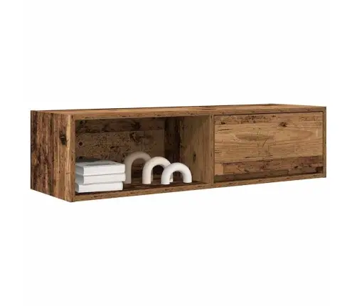 Tv Skapītis, Veca Koka, 100X31X25,5 Cm, Inženierijas Koks Vidaxl