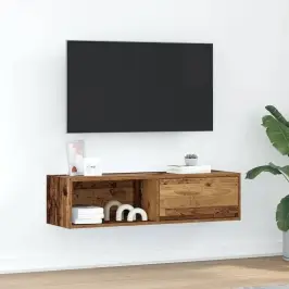 Tv Skapītis, Veca Koka, 100X31X25,5 Cm, Inženierijas Koks Vidaxl