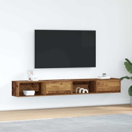 Tv Skapīši, 2 Gab., Veca Koka 100X31X25,5 Cm, Inženierijas Koks Vidaxl