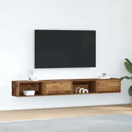 Tv Skapīši, 2 Gab., Veca Koka 100X31X25,5 Cm, Inženierijas Koks Vidaxl