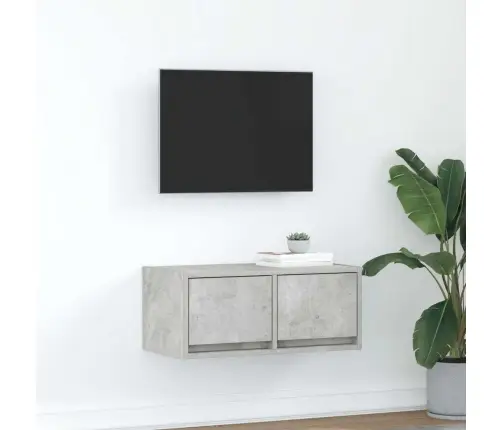 Tv Skapītis, Betonpelēks, 60X31X25,5 Cm, Inženierijas Koks Vidaxl
