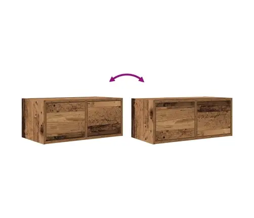 Tv Skapītis, Veca Koka, 60X31X25,5 Cm, Inženierijas Koks Vidaxl
