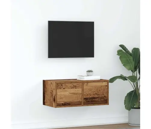 Tv Skapītis, Veca Koka, 60X31X25,5 Cm, Inženierijas Koks Vidaxl