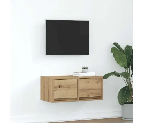Tv Skapītis, Koka Krāsā, 60X31X25,5 Cm, Inženierijas Koks Vidaxl