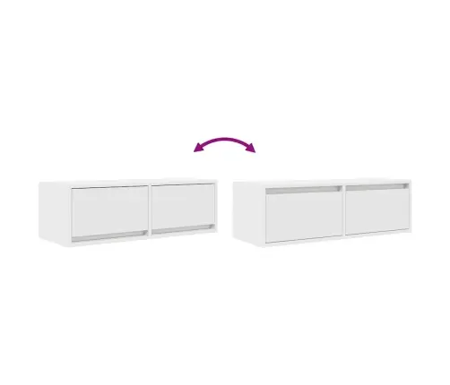 Tv Skapīši, 2 Gab., Balti, 80X31X25,5 Cm, Inženierijas Koks Vidaxl