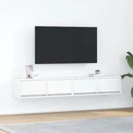 Tv Skapīši, 2 Gab., Balti, 80X31X25,5 Cm, Inženierijas Koks Vidaxl