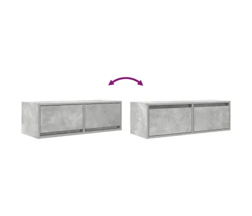 Tv Skapītis, Betonpelēks, 80X31X25,5 Cm, Inženierijas Koks Vidaxl