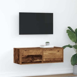 Tv Skapītis, Veca Koka, 80X31X25,5 Cm, Inženierijas Koks Vidaxl