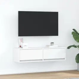 Televizora Skapīša Balts 100 X 31 X 25.5 Cm Inženierijas Koks Vidaxl
