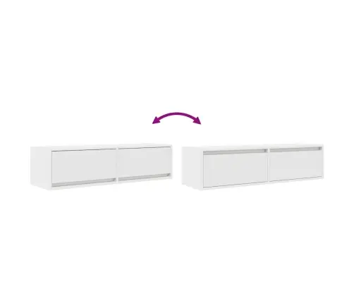 Tv Skapītis Balts 100X31X25,5 Cm Inženierijas Koks Vidaxl