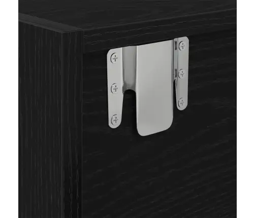 Televizora Skapis Melns Ozols 100X31X25,5 Cm Inženierijas Koks Vidaxl