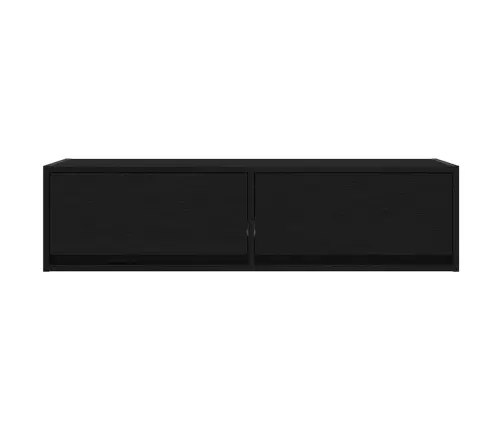 Televizora Skapis Melns Ozols 100X31X25,5 Cm Inženierijas Koks Vidaxl