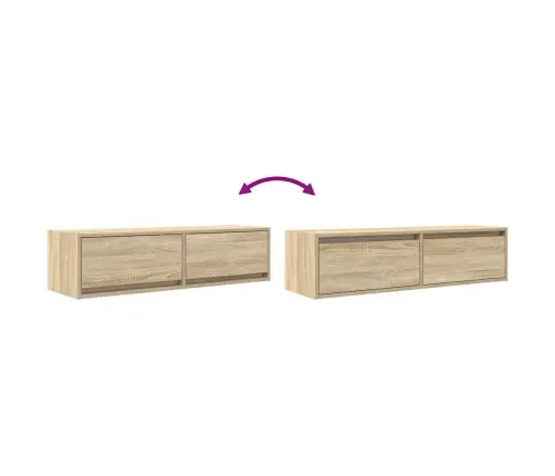 Tv Skapītis Sonoma Ozola 100X31X25,5 Cm Inženierijas Koks Vidaxl