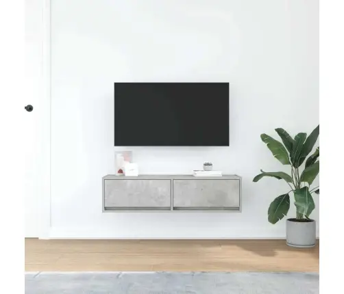 Tv Konstruktors Betonam Pelēkā 100X31X25,5 Cm Inženierijas Koks Vidaxl