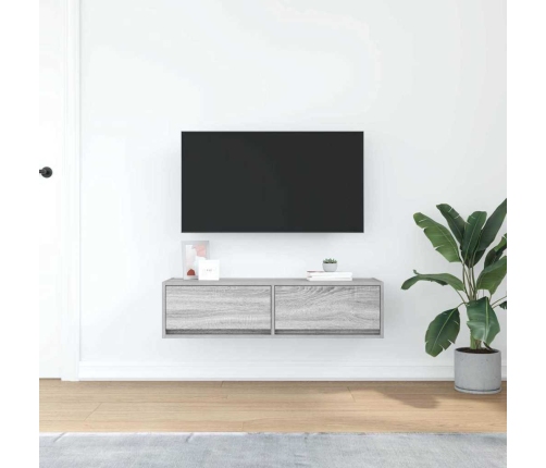 Tv Skapītis Pelēks Sonoma 100X31X25,5 Cm Inženierijas Koks Vidaxl