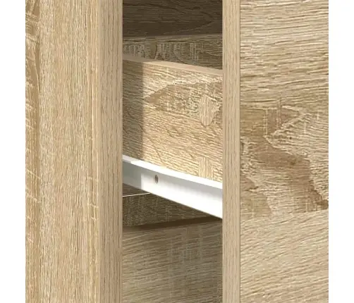 Kumode Ar Atvilktni, 80X34X76 Cm, Inženierijas Koks Vidaxl