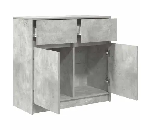 Kumode Ar Atvilktni, 80X34X76 Cm, Inženierijas Koks Vidaxl