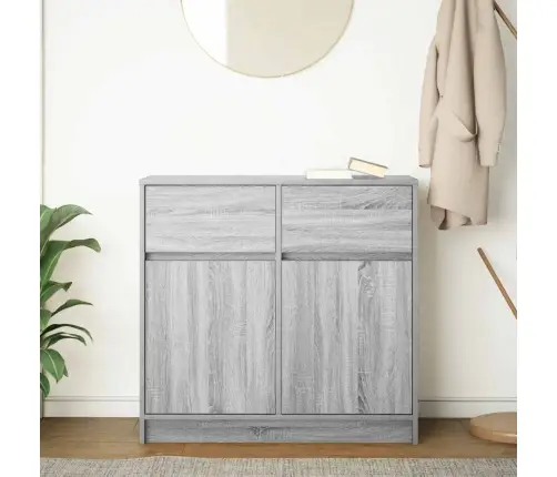 Puhvetkapp Sahtliga, Hall Sonoma Tamm, 80X34X76 cm Tehispuit Puhvetkapp Sahtliga, Hall Sonoma Tamm, 80X34X76 cm Tehispuit