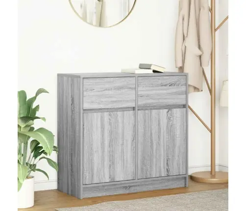 Puhvetkapp Sahtliga, Hall Sonoma Tamm, 80X34X76 cm Tehispuit Puhvetkapp Sahtliga, Hall Sonoma Tamm, 80X34X76 cm Tehispuit