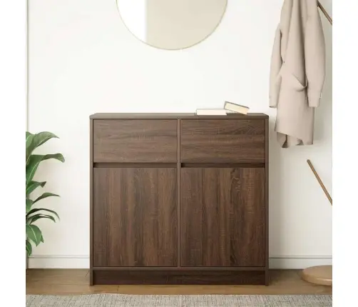 Puhvetkapp Sahtliga, Pruun Tamm, 80X34X76 cm Tehispuit