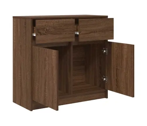 Puhvetkapp Sahtliga, Pruun Tamm, 80X34X76 cm Tehispuit