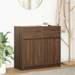 Kumode Ar Atvilktni, 80X34X76 Cm, Inženierijas Koks Vidaxl