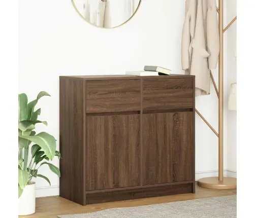 Puhvetkapp Sahtliga, Pruun Tamm, 80X34X76 cm Tehispuit
