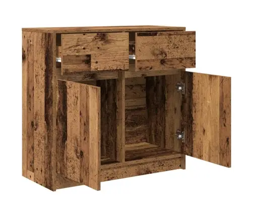 Kumode Ar Atvilktni, 80X34X76 Cm, Inženierijas Koks Vidaxl